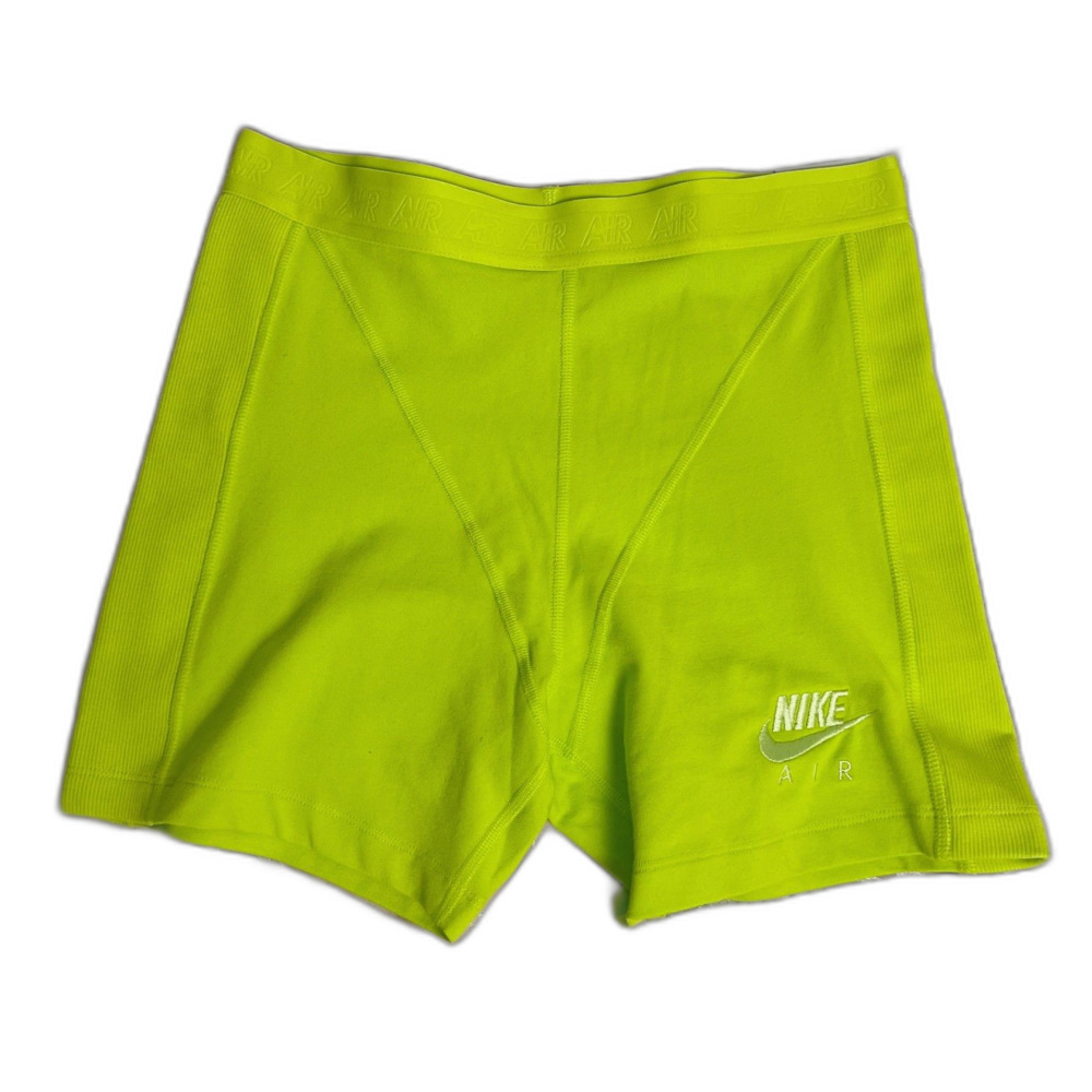 NWT Nike Right Fit High Rise Short Neon Green Bicycle Shorts Women's Size M
